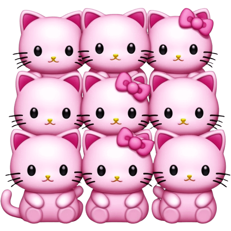 cute pink kawaii hello kitties emoji