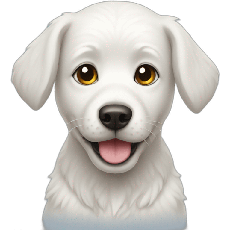 White dog cute emoji