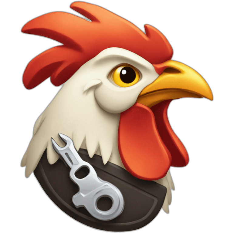 rooster-with-wrench emoji