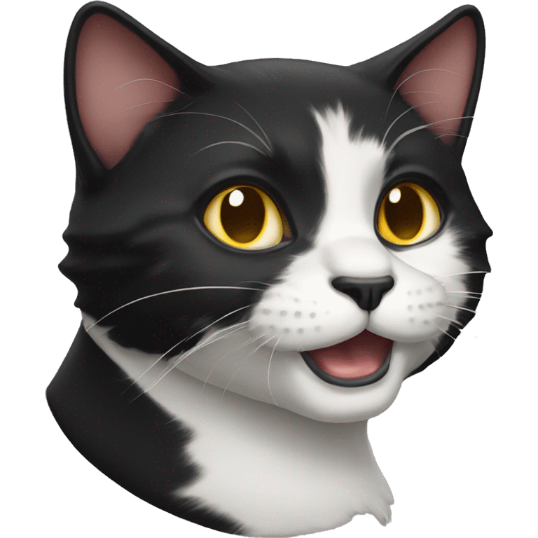 Mad Tuxedo cat emoji