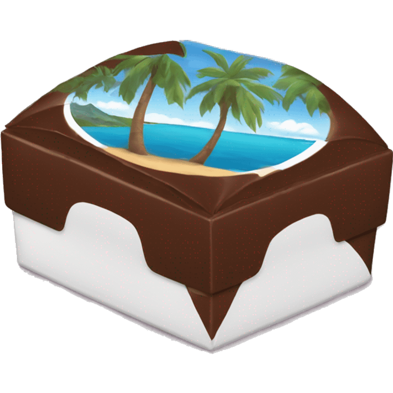 Chocolate box from Hawaii emoji