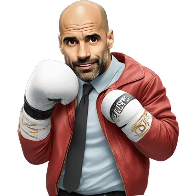 josep guardiola on a ring boxing emoji