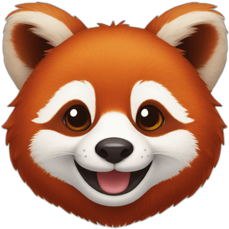 A smiling red panda emoji