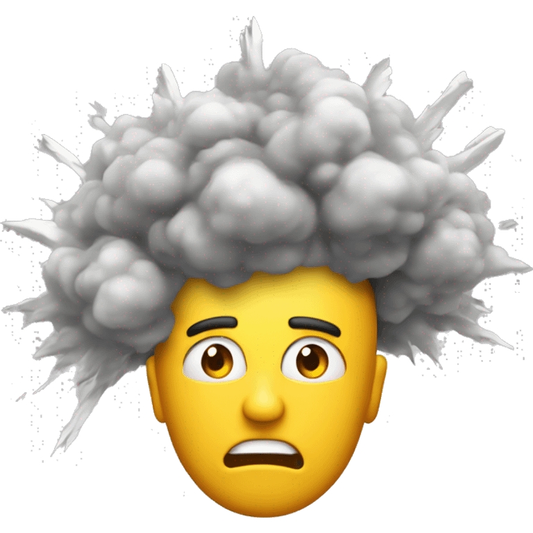 Create a 'mind blown' with an explosion above the head. emoji