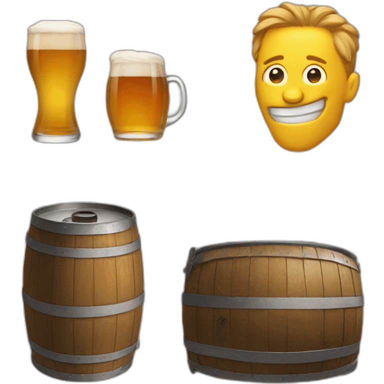 Chat buvant une bière emoji