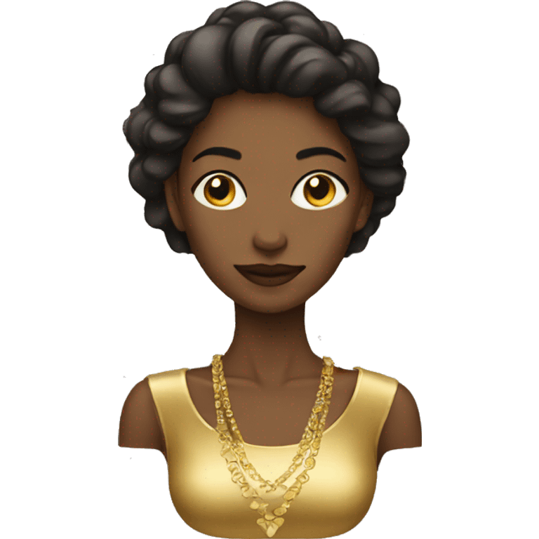 woman with gold emoji