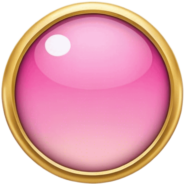 gold pink point round emoji