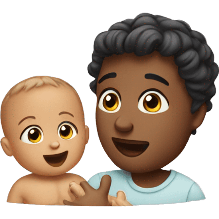 talking with baby emoji