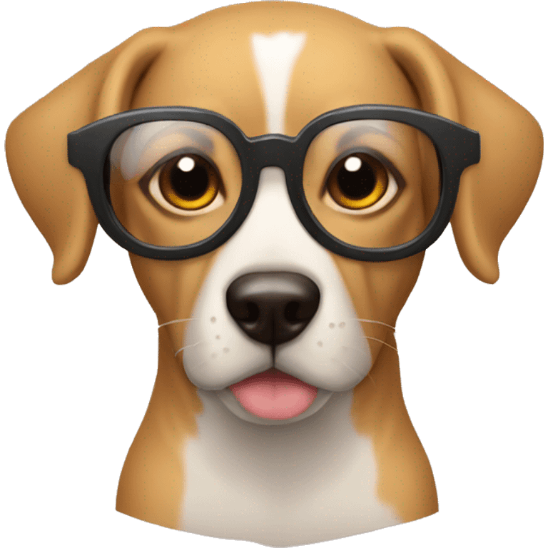 perro con lentes diciendo cool emoji