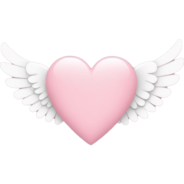 heart with wings in babypink colour emoji