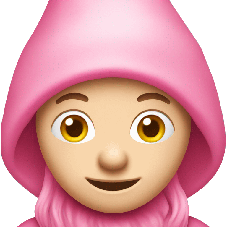 A pink gnome emoji