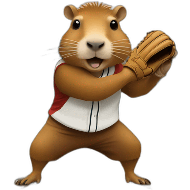 capybara playing baseball emoji