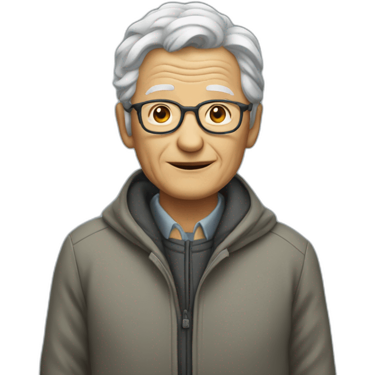 elderly person wearing a jacket  emoji