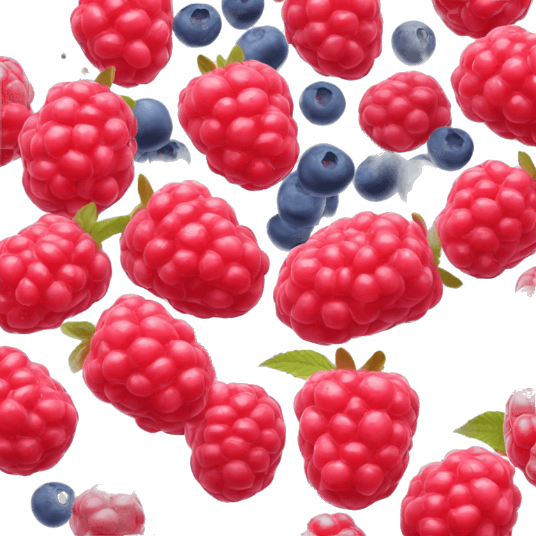 raspberries and blueberries  emoji