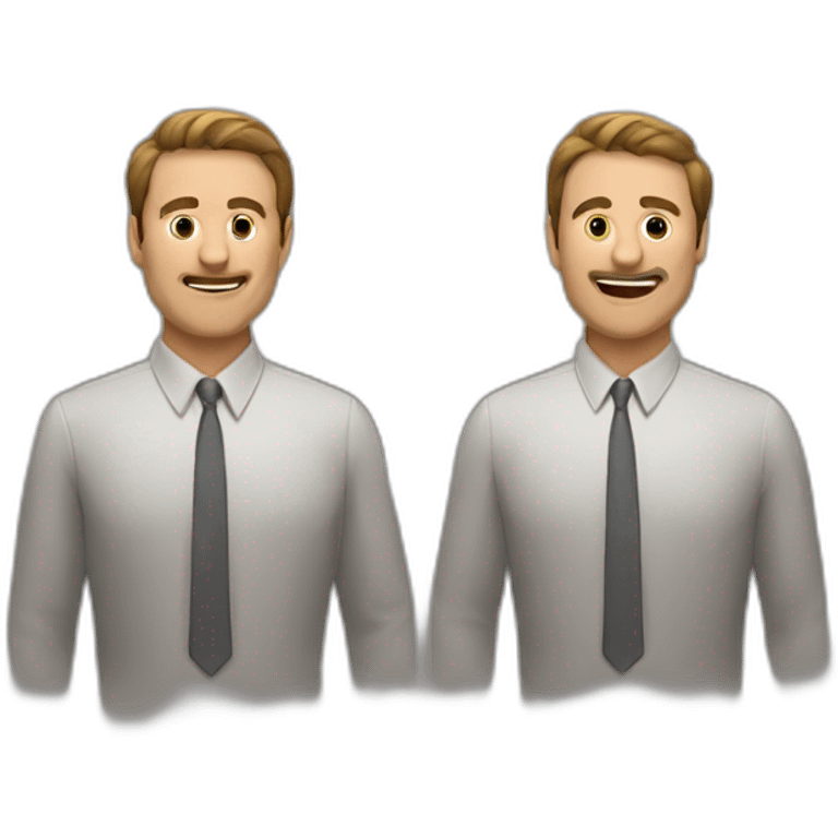 dos hombres hasta la cintura emoji