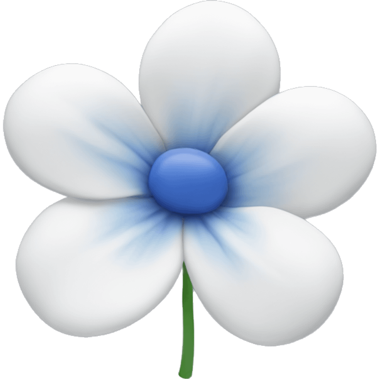 Flor azul white emoji