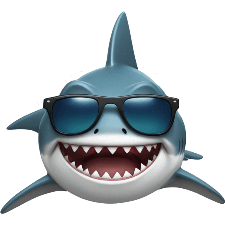 Shark with sunglasses  emoji