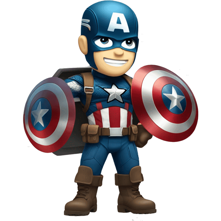 Captain america standing with thumbs up emoji