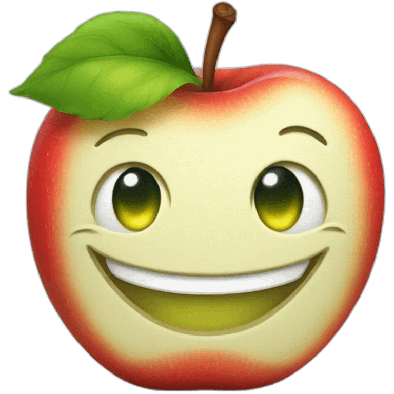 smirking apple emoji