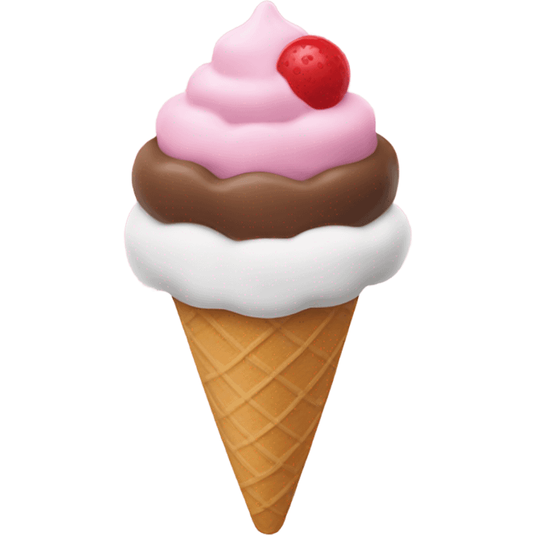 Neapolitan ice cream emoji