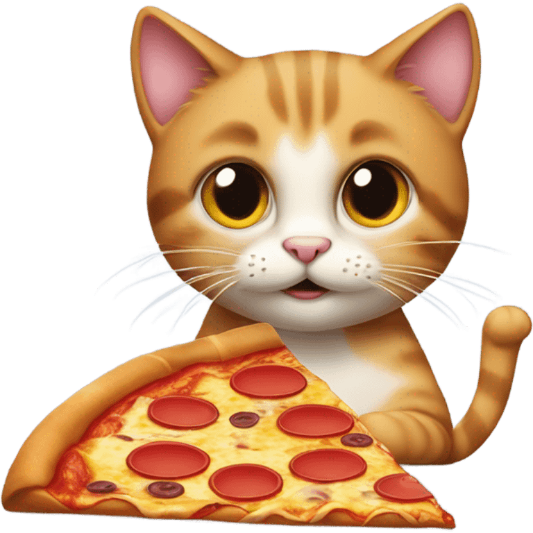 cat eat pizza emoji