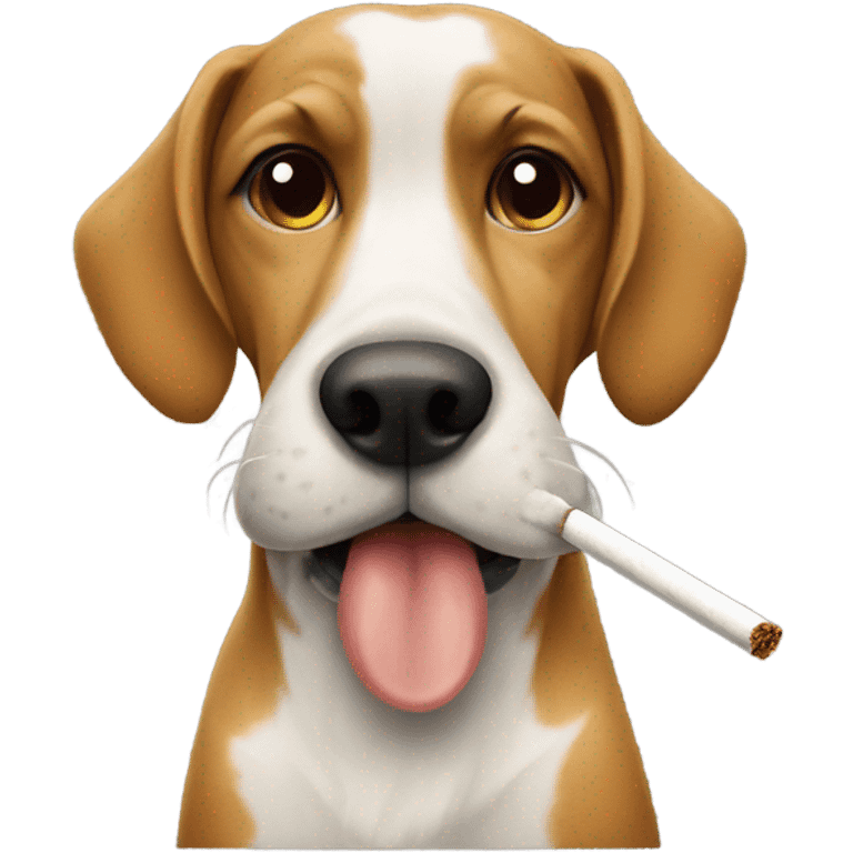 Dog smoking a cigarette  emoji