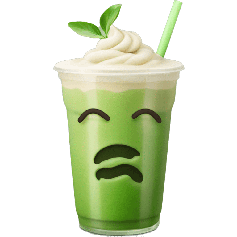 Matcha iced Latte  emoji