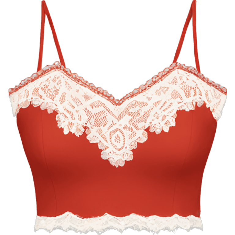 Red top with lace emoji