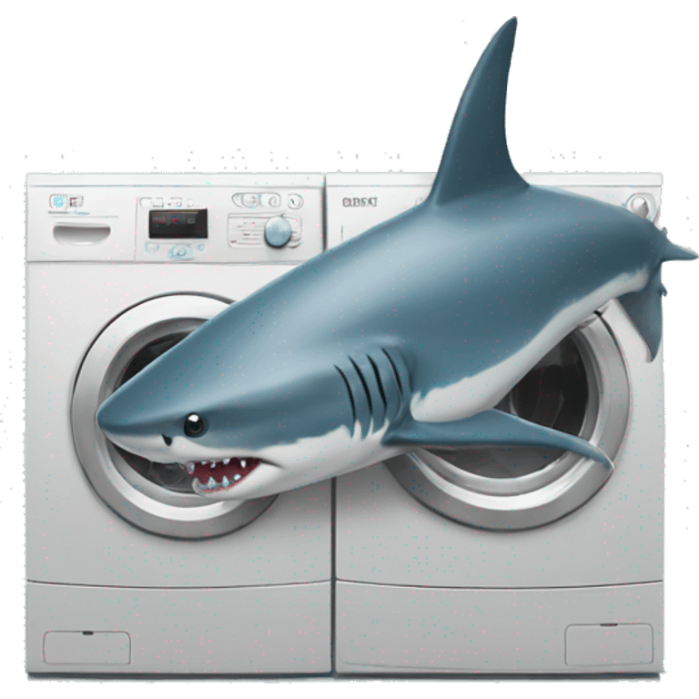 Shark doing the laundry emoji