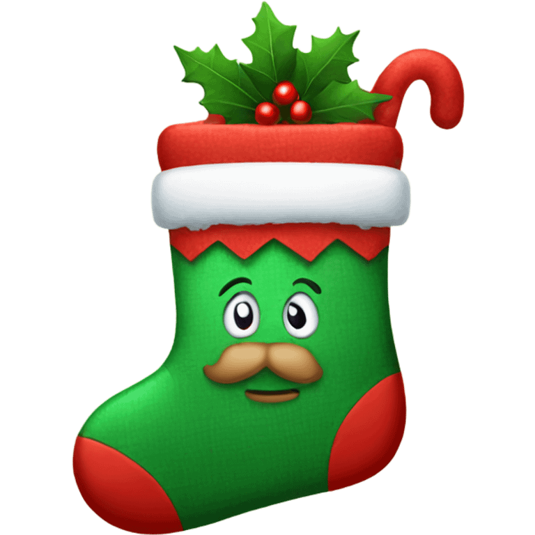 Cute Christmas stocking emoji