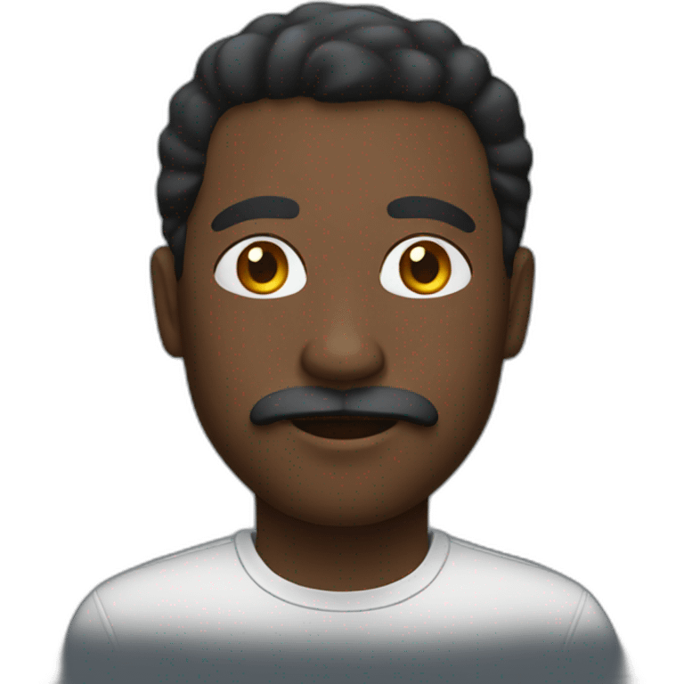 Black man with mustache emoji