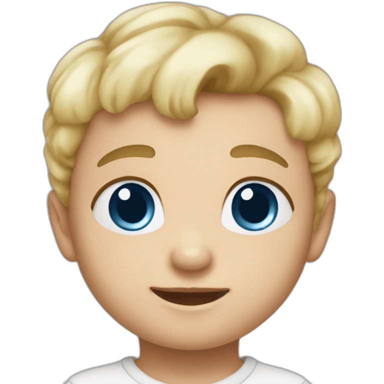 2 Blond Baby boy blue eyes emoji