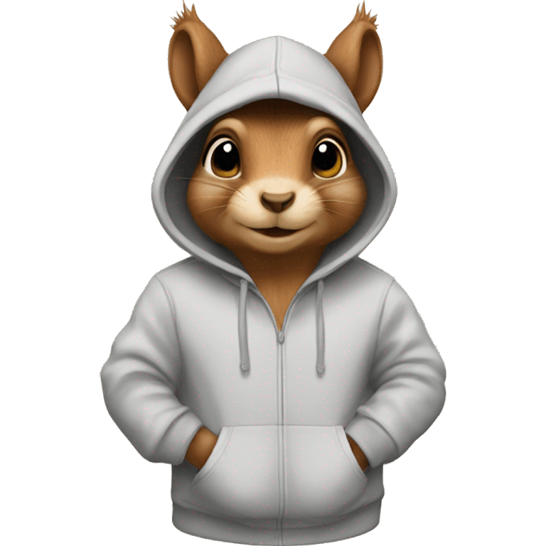 Squirrel in hoodie emoji