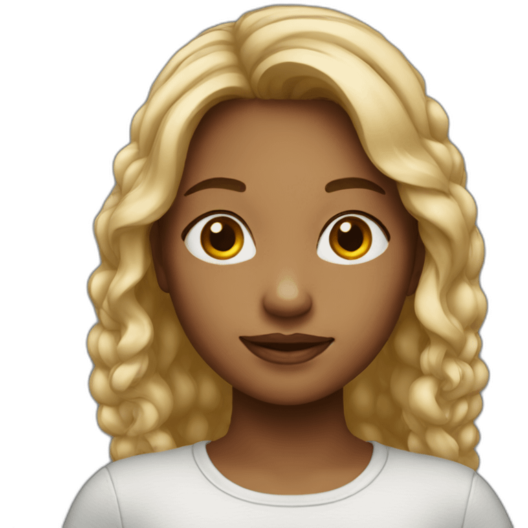 medium skin-young girl emoji