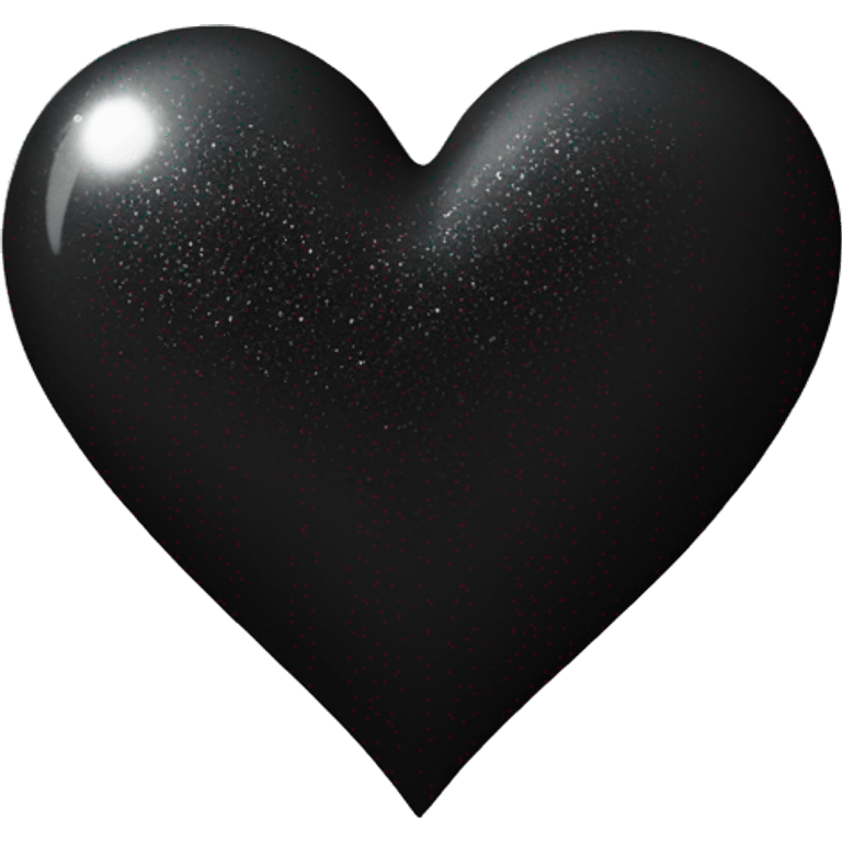 black heart with white glitter emoji