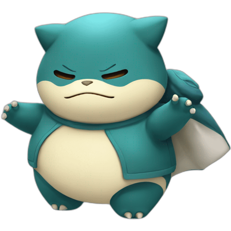 snorlax wearing turu emoji