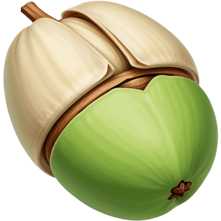 one realistic pistachio seed emoji