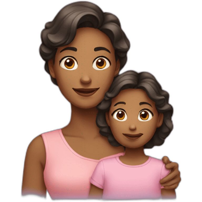 mother and little daughter emoji