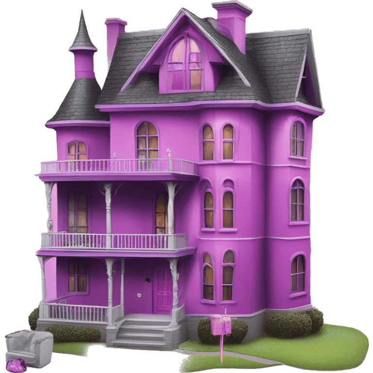 Barbie’s and Batman 6 story tall haunted dream house emoji