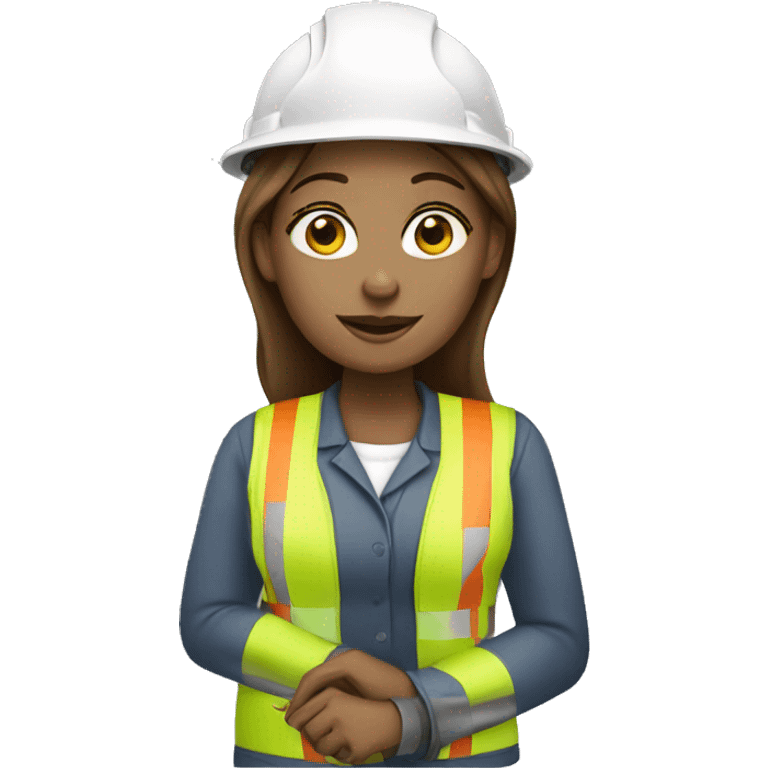 White women working in construction  emoji