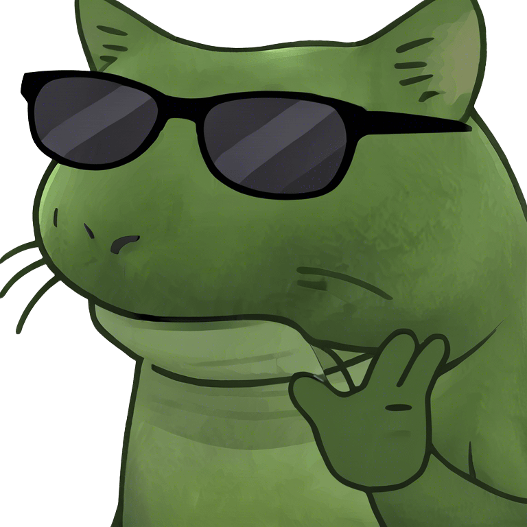 Cat with sunglasses emoji