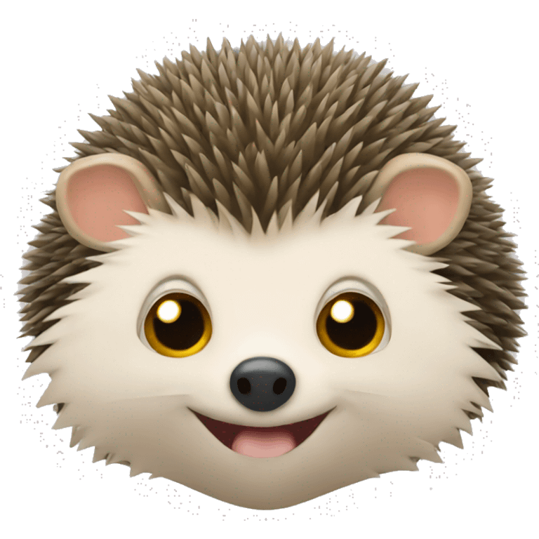 hedgehog viewing side way,  emoji