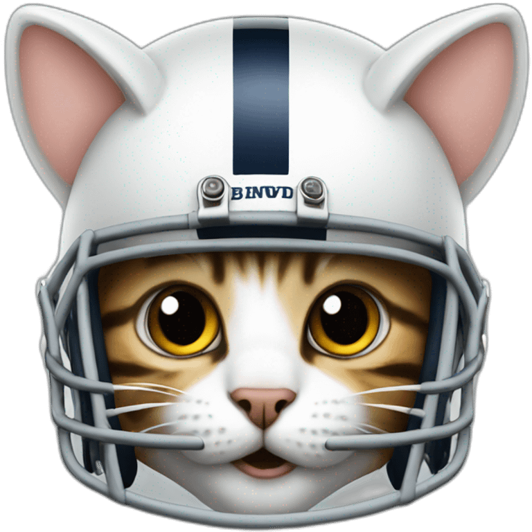 Cat wearing a football helmet emoji