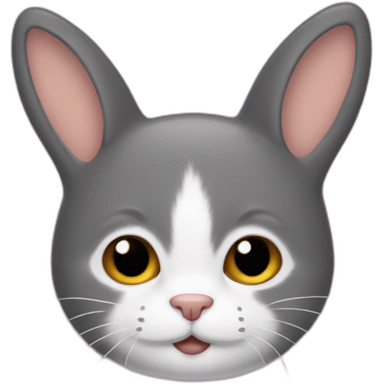 Un chat avec des oreilles de lapin emoji