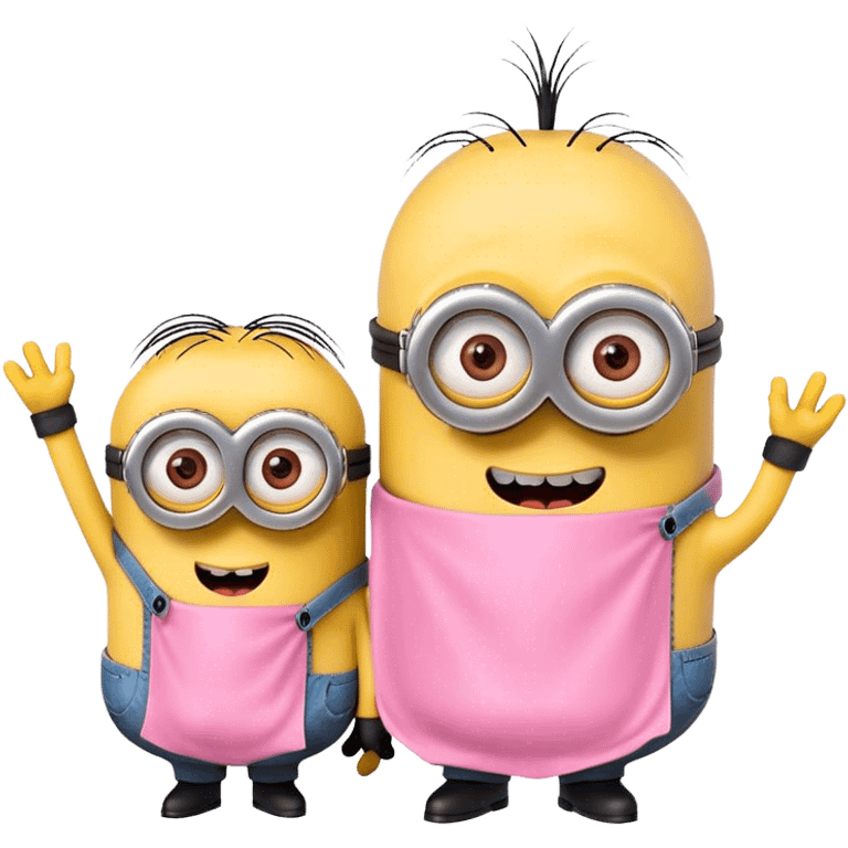 Minions usando rosa emoji