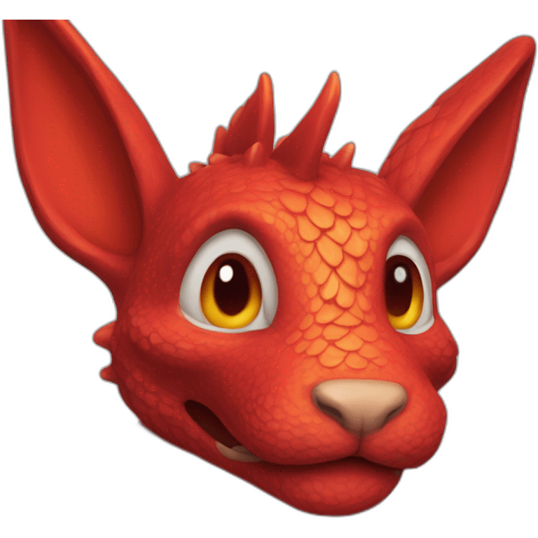 Red dragon fuse rabbit  emoji