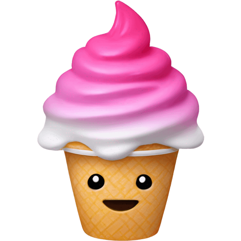 Pink ombre frozen yogurt  emoji