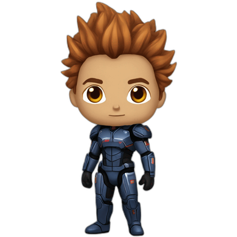 commander shepard going super saiyan emoji