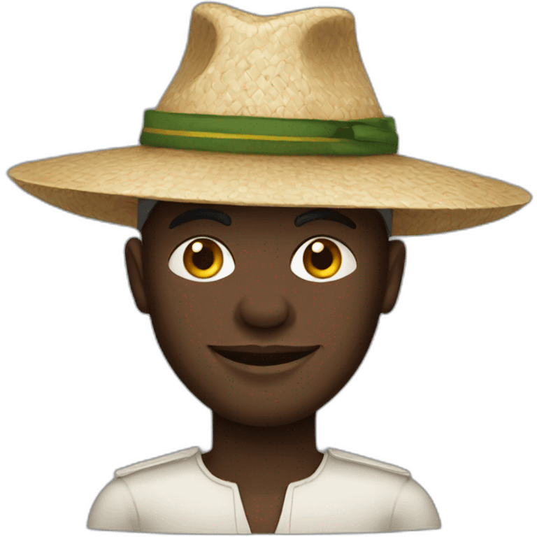 ghanaian man with traditional hat emoji