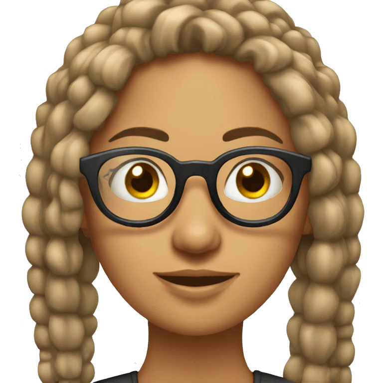 Chica de pelo largo con lentes  emoji